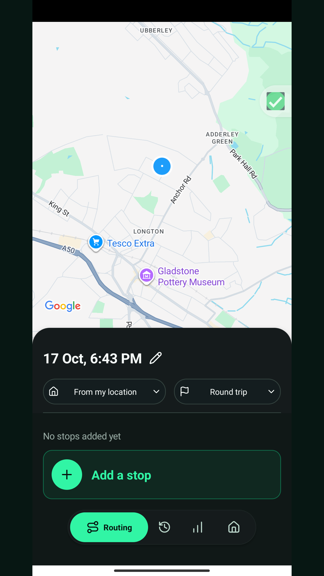 Real ShiftGop Route Optimizer screenshot